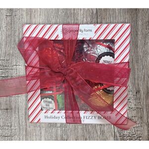Ginger Lily Holiday Collection FIZZY BATH BOMB Gift Set Strawberry Chocoholic!!